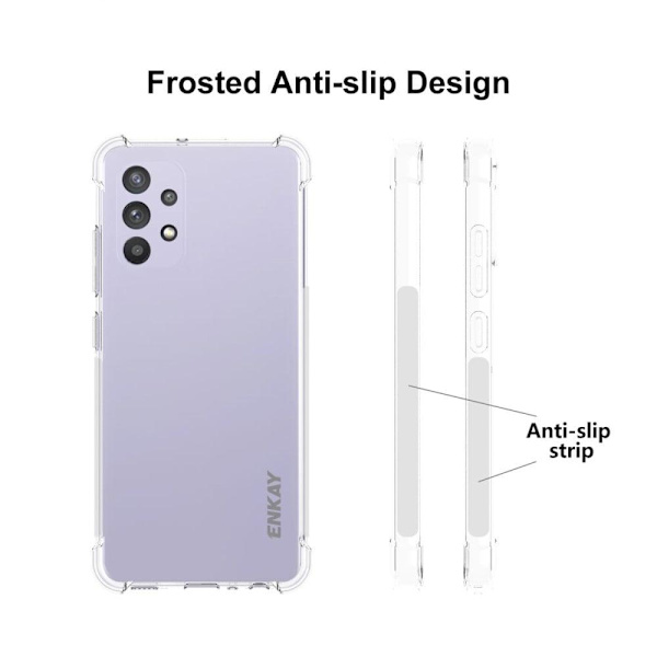 ENKAY klart faldsikkert etui til Samsung Galaxy A32 Transparent