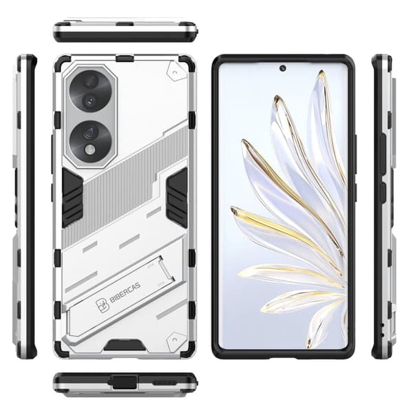 Støtsikkert hybriddeksel for Honor 70 - Sølv Silver grey