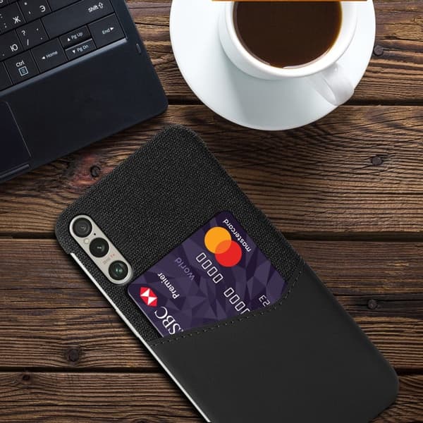 Bofink Sony Xperia 1 VI korttikotelo - Musta Black