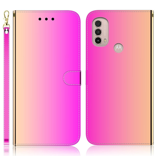 Mirror Motorola Moto E30 / E40 / E20 Flip Etui - Rose Pink