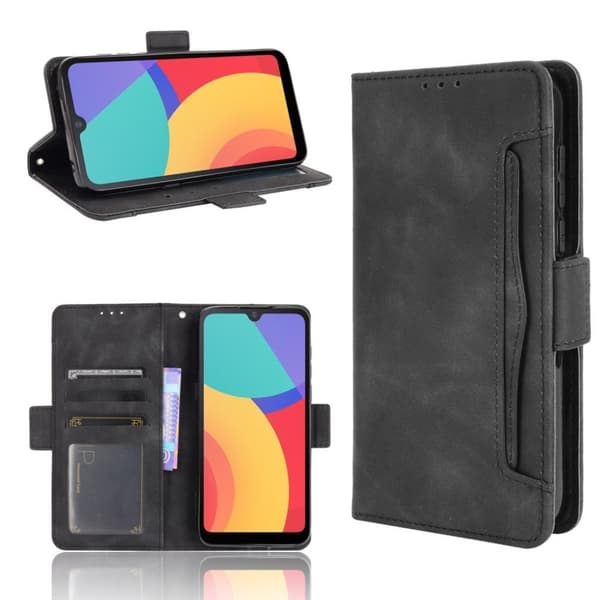 Moderni Nahkalaukku For Alcatel 1l (2021) - Musta Black