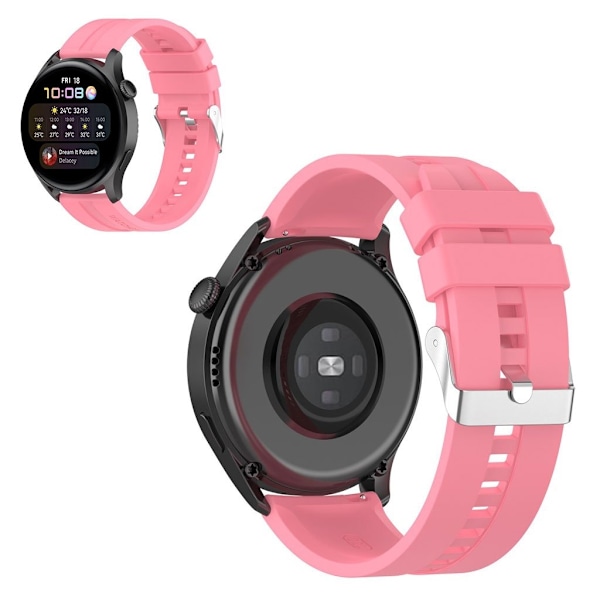 22 mm universal urrem i silikone - Lyserød Pink