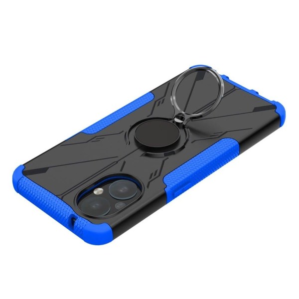Kickstand-cover med magnetisk plade til OnePlus Nord N20 5G - Blå Blue
