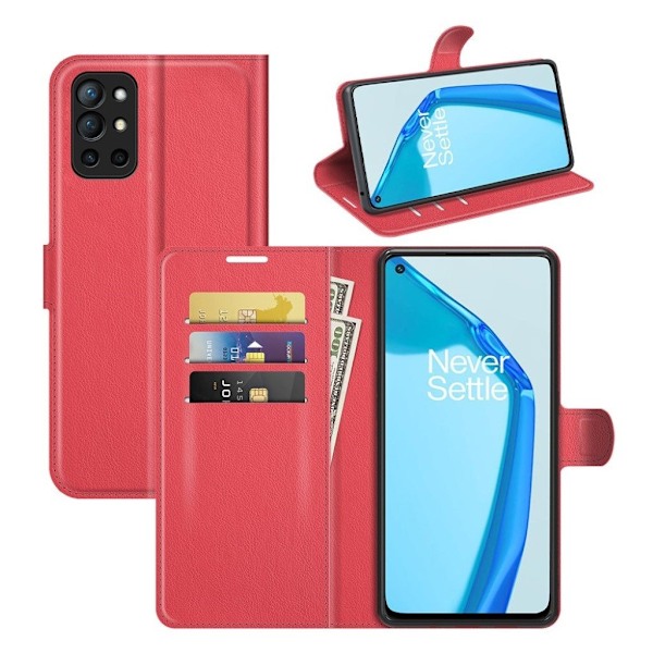 Classic OnePlus 9R Läppäkotelo - Punainen Red