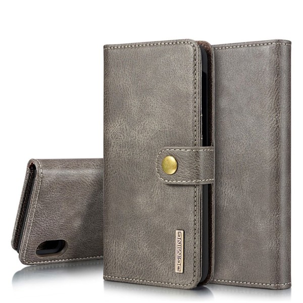 DG.MING Samsung Galaxy A10 2-in-1 Wallet etui - Grå Silver grey