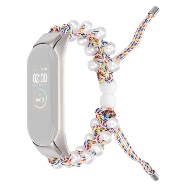 Xiaomi Mi Smart Band 4 / 3 stilfuld urrem med perledekoration - Farverig Multicolor