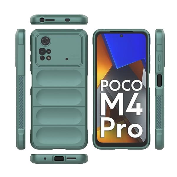 Blødt grebsformet cover til Xiaomi Poco M4 Pro - Grøn Green