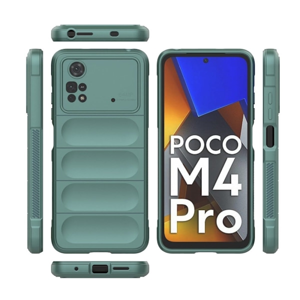 Mjukt greppformat Xiaomi Poco M4 Pro skal - Grön Grön