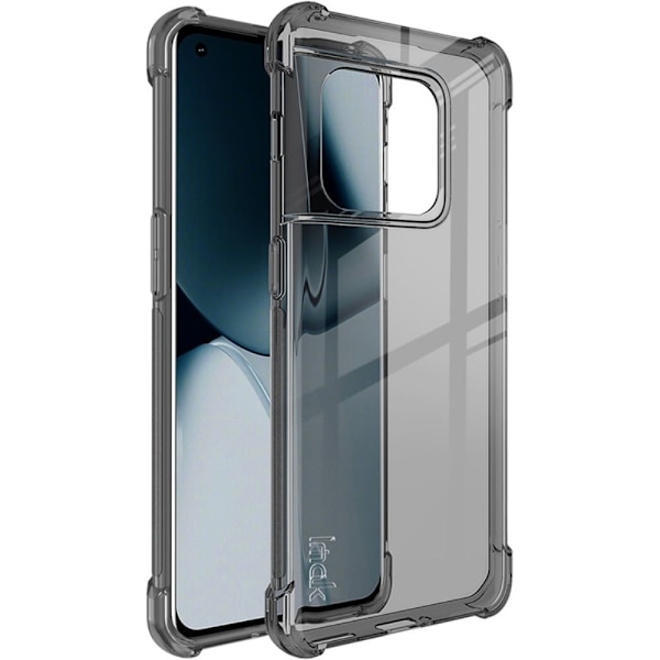 IMAK Airbag Cover for OnePlus 10 Pro - Läpinäkyvä Musta Transparent