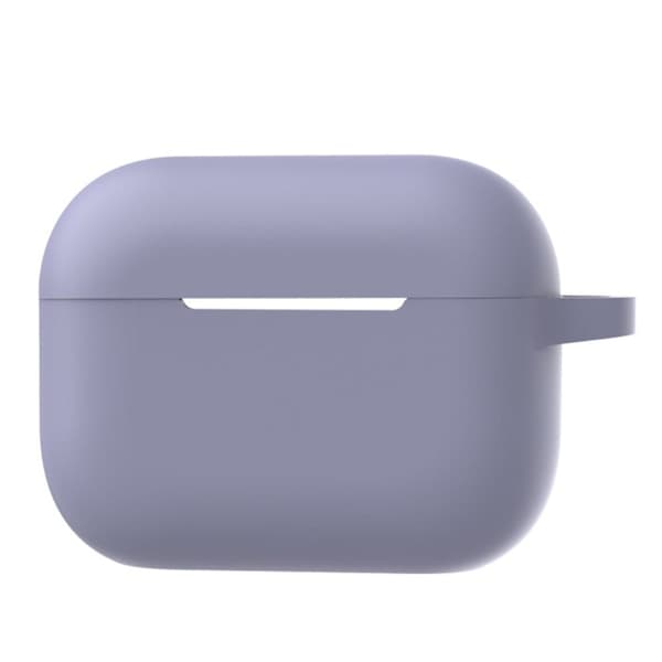 AirPods Pro 2 silikonetui med ringspenne - Lysegrå Silver grey