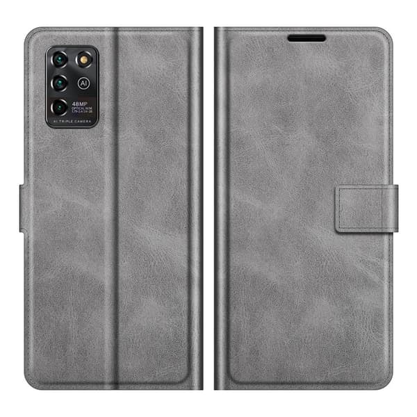 Lommebok-style Læretui til ZTE Blade V30 Vita - Grå Silver grey
