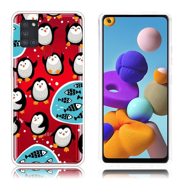 Deco Samsung Galaxy A21s Etui - Little Pingvin Multicolor