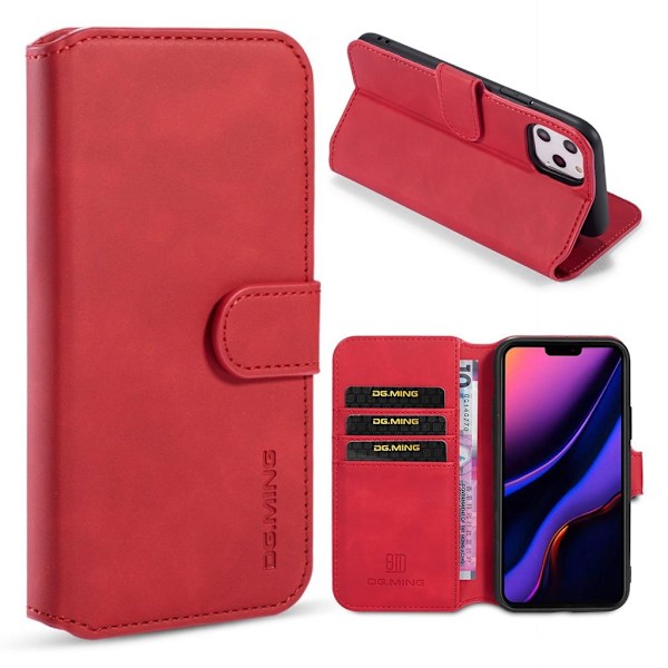 DG.MING iPhone 11 Pro Retro Veske - Rød Red