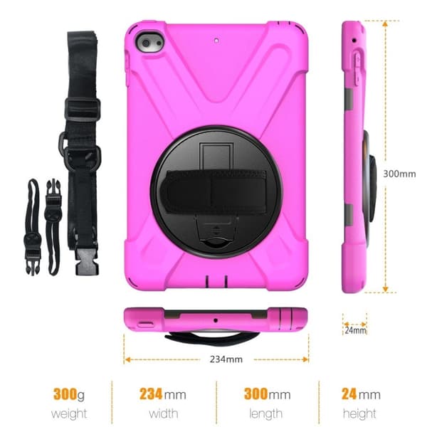 iPad Mini (2019) X-Shape Silikon Etui - Rose Pink
