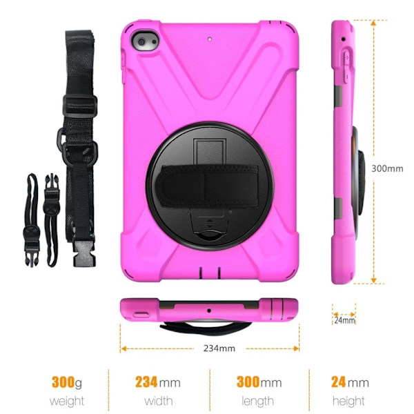 iPad Mini (2019) X-Shape silikonikotelo - Ruusu Pink