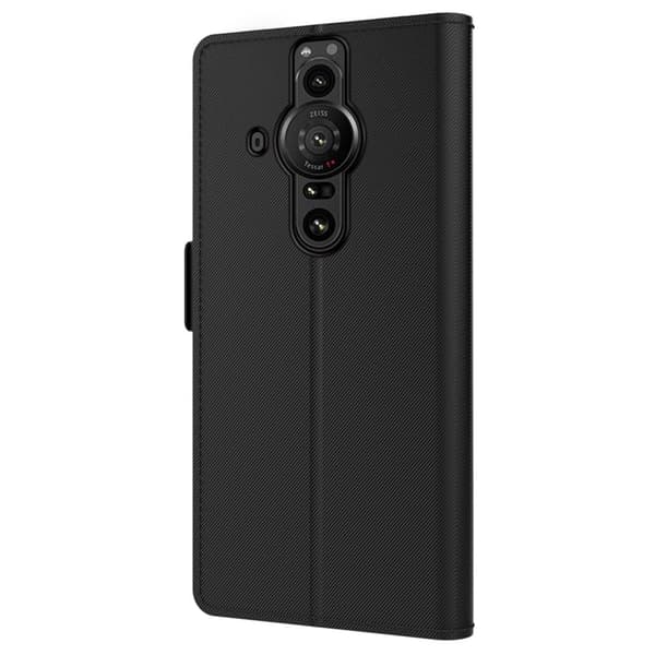 Phone Etui med Make-up Mirror og Slick Design til Sony Xperia Pro-I - Svart Black