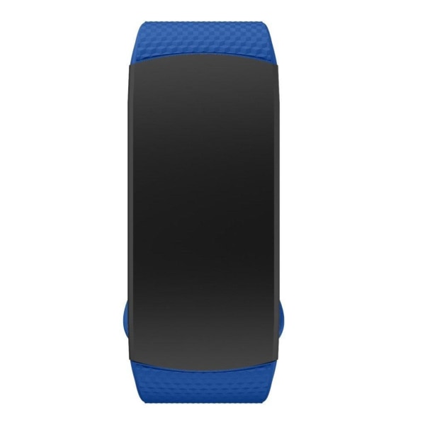 Samsung Gear Fit2 yksinkertainen silikoninen kellonauha - Laivastonsininen Koko: S Blue