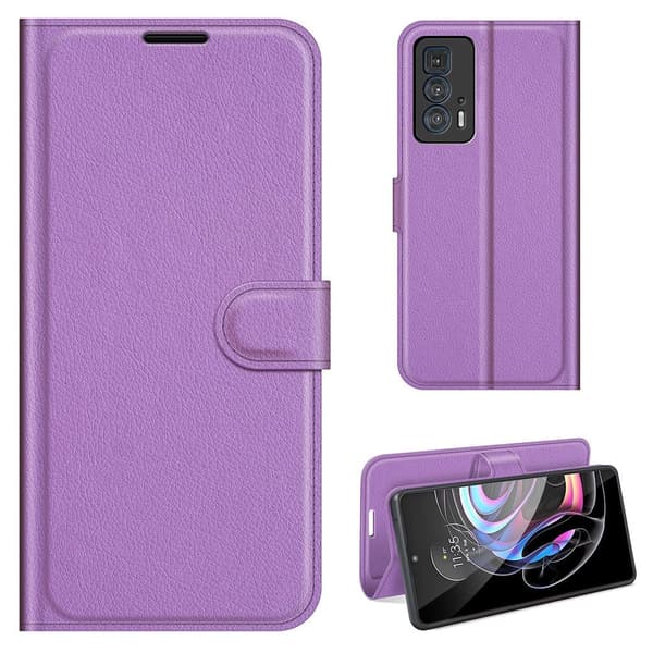 Classic Motorola Edge 20 Pro Flippetui - Lilla Purple