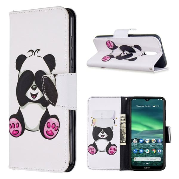 Wonderland Nokia 2.3 flip-etui - Søt Panda White