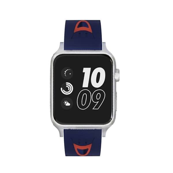 Apple Watch serie 4 40mm silikoneurrem - mørkeblå / rød Blue