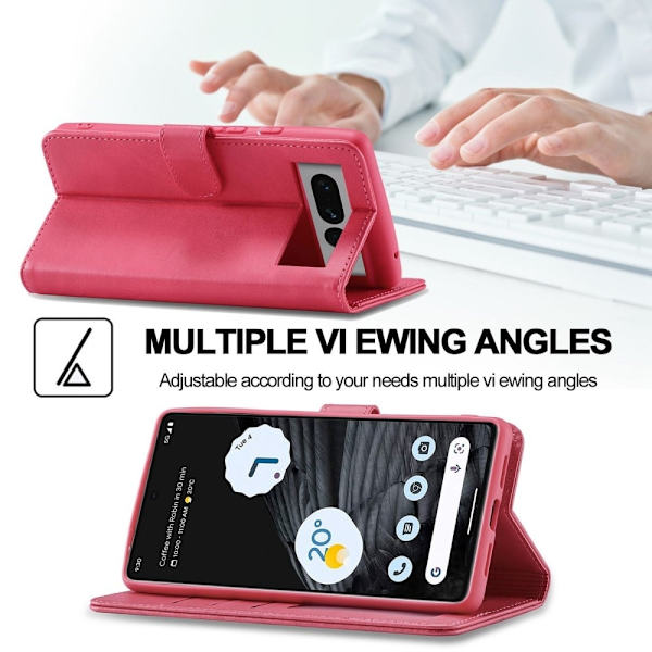LC.Imeeke läder Google Pixel 7 Pro fodral - Rosa Rosa
