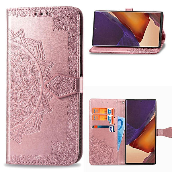 Mandala Samsung Galaxy Note20 Ultra 5G / Note 20 Ultra Flip kotelo - Ruusukulta Pink