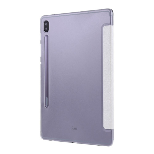 Tri-fold läderfodral för Samsung Galaxy Tab S8 - Vit Vit