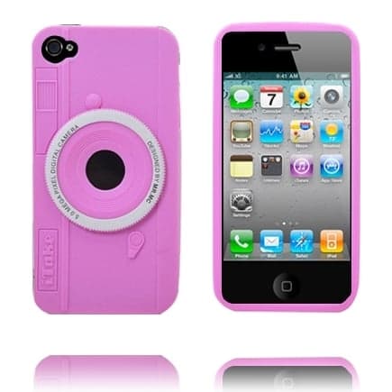 Kamera Deksel (Sort) iPhone 4 Deksel Pink