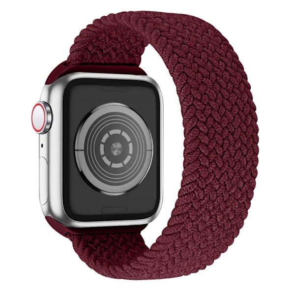 Apple Watch Series 8 (41mm) elastisk vævet urrem - Mørkerød / Størrelse: Xl Red