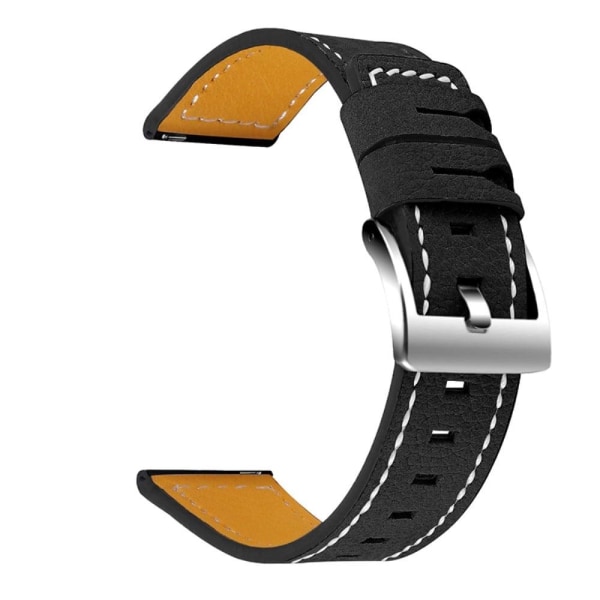 Genuine leather watch strap for Samsung Galaxy Watch - Black Svart