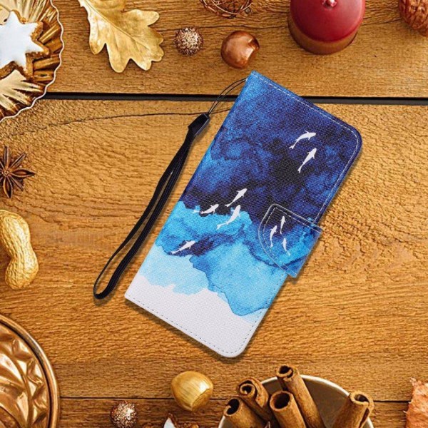 Wonderland Samsung Galaxy S21 Plus Flip etui - Fishes in the Blue Sea Blue