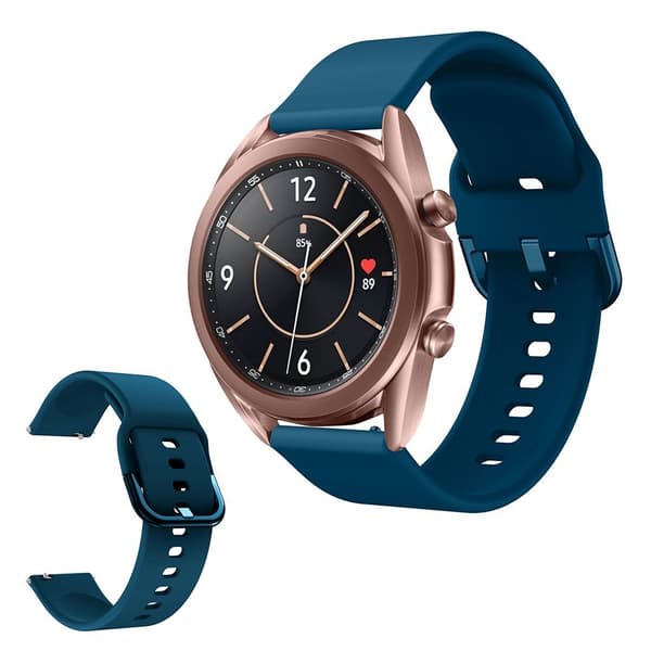 Samsung Galaxy Watch 3 (41mm) simple silikone rem - Dark grøn Green