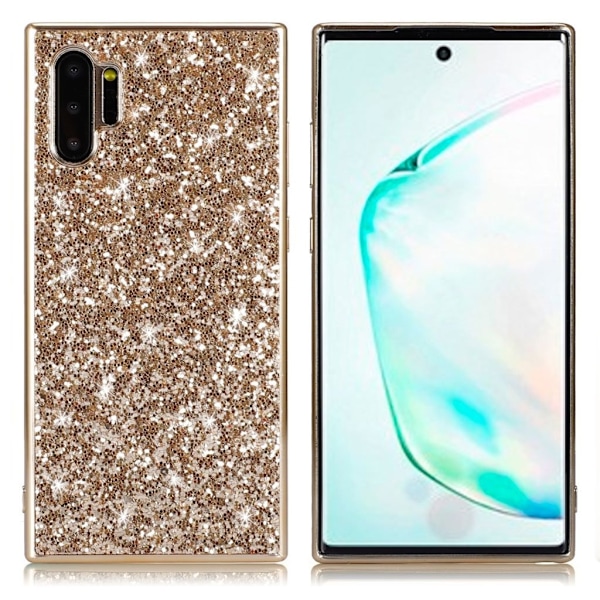 Glitter Samsung Galaxy Note 10 Plus skal - Guld Guld