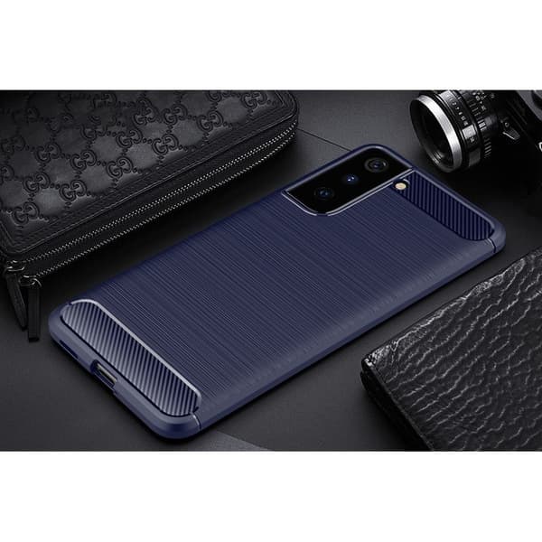 Carbon Flex Etui Samsung Galaxy S21 Plus - Blå Blue