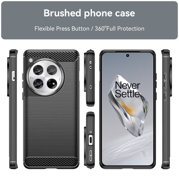 Carbon Flex OnePlus 12 deksel - Svart Black