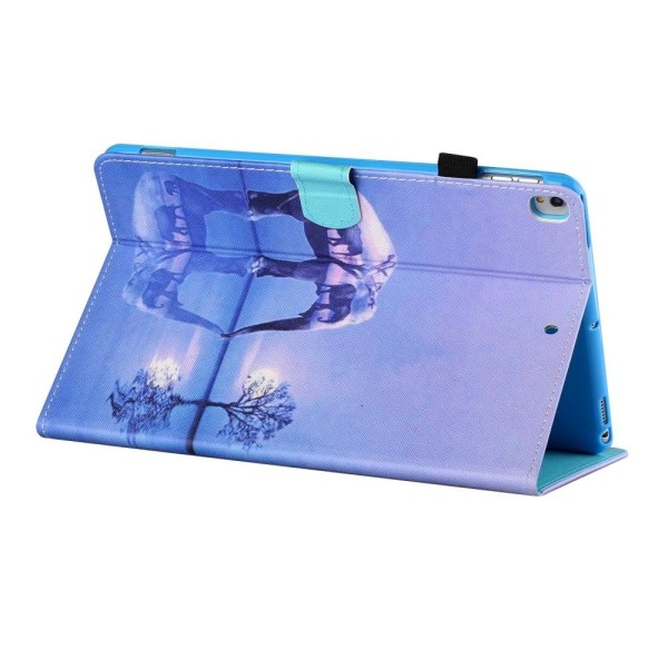 Mønstertryk Læder Stand Tablet Cover Shell iPad 10.2 (2021)/(202 Purple