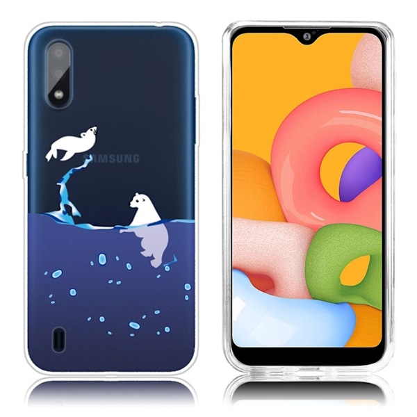 Deco Samsung Galaxy A01 kuoret - Jääkarhu Blue