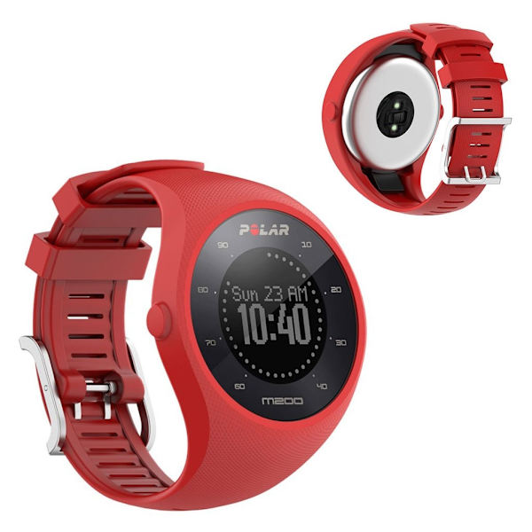 Polar M200 silikone urrem - Rød Red
