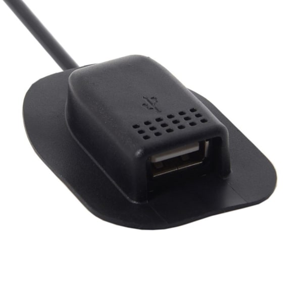 Bärbar USB-kabel för montering av hane till hona Svart