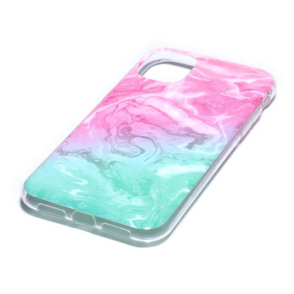 Marmormotiv iPhone 11 skal - Rosa / Cyan Marmor multifärg