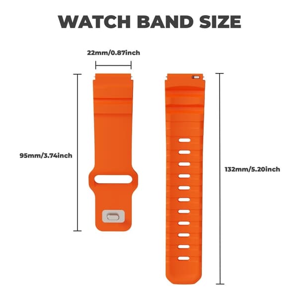 Huawei Watch GT 5 46mm Fluorubber Strap 22mm Universal Adjustable Watch Band - Sort Black