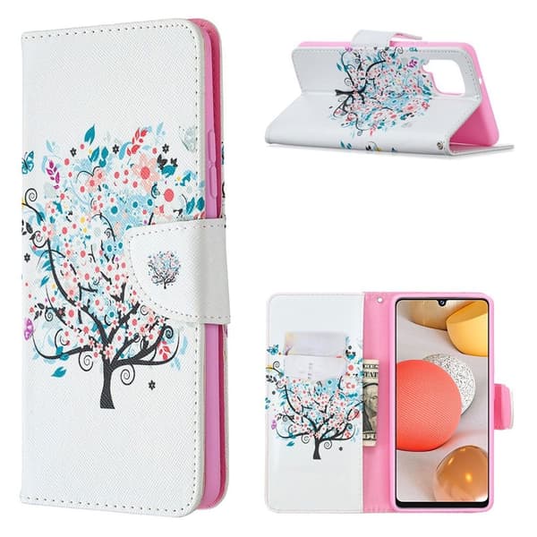 Wonderland Samsung Galaxy A42 5g Flip Etui - Blomst Træ Multicolor