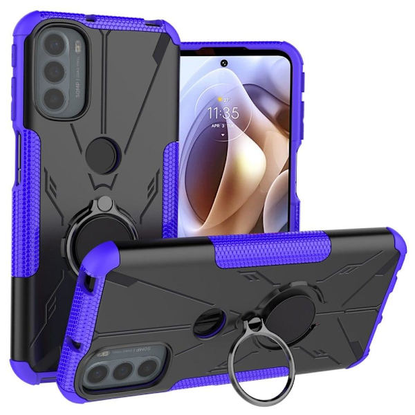 Kickstand-skydd med magnetisk platta för Motorola Moto G41 / G31 - Lila Lila