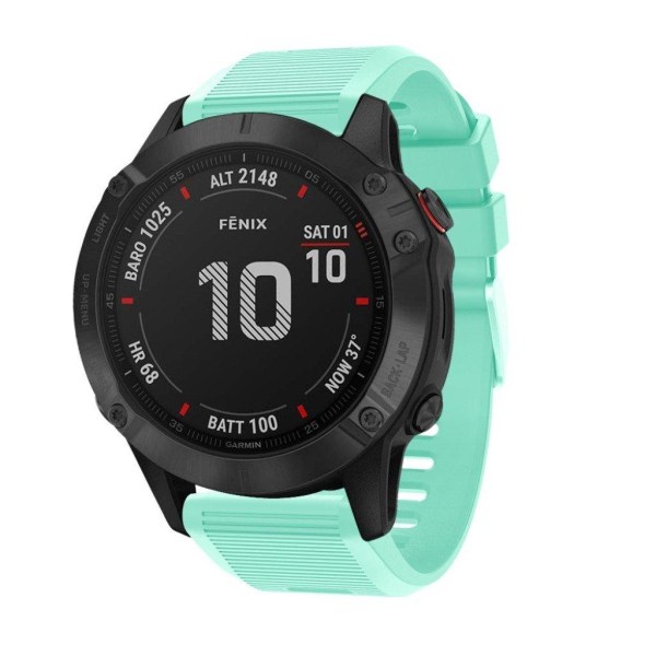 Garmin Fenix 6X kryds korn silikone Urrem - Cyan Green