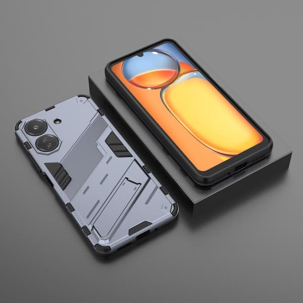 Stötsäkert hybridskal med ett modernt utseende till Xiaomi Redmi 13C / Xiaomi Poco C65 - Blå Blå