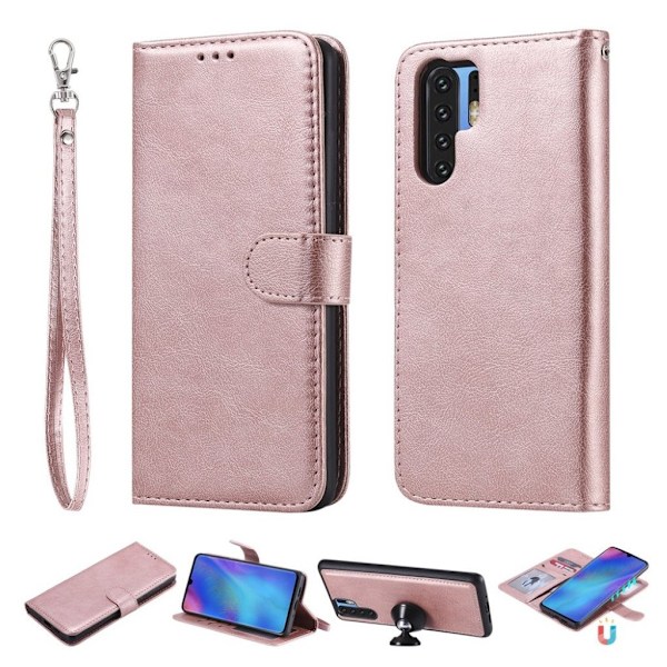 Huawei P30 Pro löstagbart 2-i-1 konstläderfodral - Roséguld Rosa