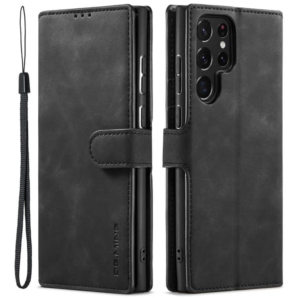 DG.Ming Samsung Galaxy S22 Ultra Retro Etui - Svart Black