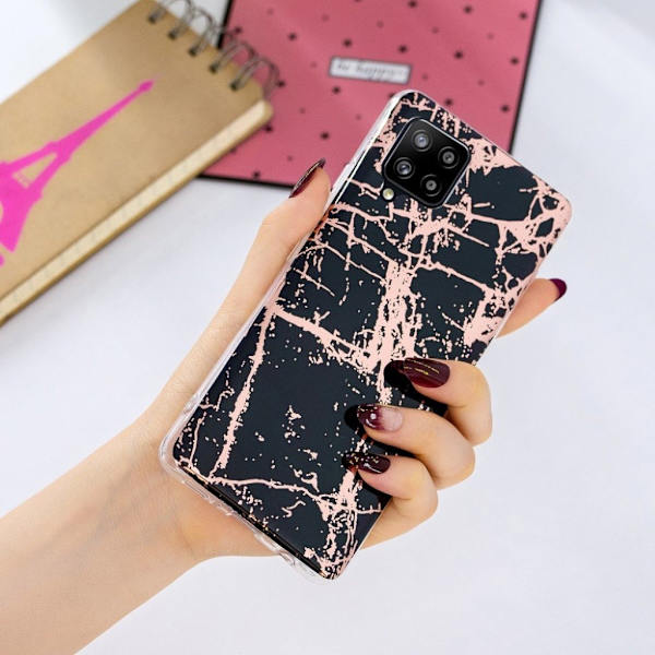 Marble Samsung Galaxy A42 5G etui - sort Black