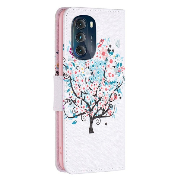 Wonderland Motorola Moto G (2023) Flip Etui - Blomst Træ Multicolor