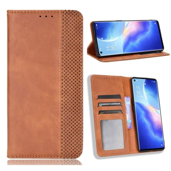 Bofink Vintage Oppo Reno5 Pro 5G Læder etui - Brun Brown